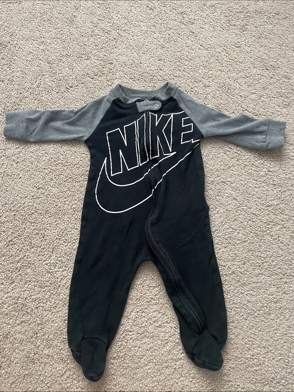 Nike Black Footed One-Piece with Gray Sleeves